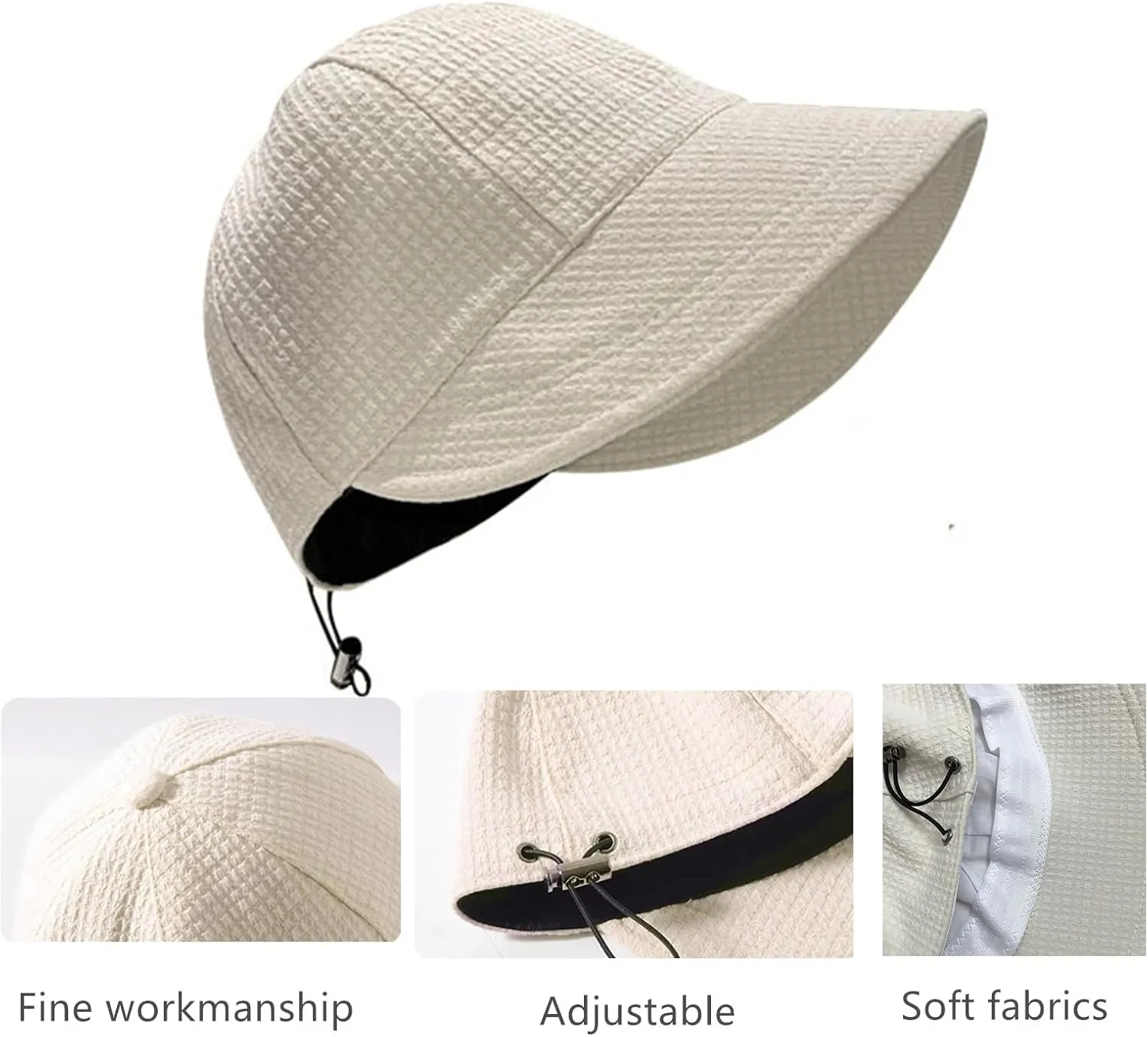 2024 New Womens Sun Hats Women's Outdoor UV-Protection-Foldable Beach Hats,Wide Brim Summer Fisherman's Caps UPF 50 