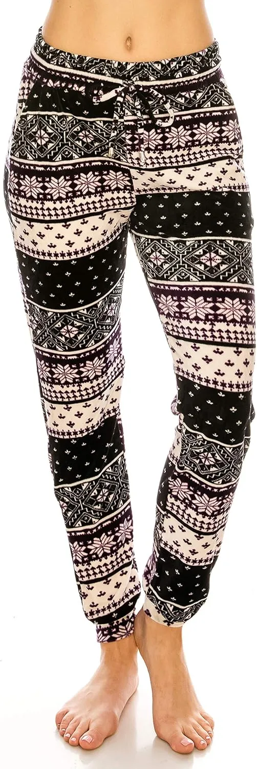 ALWAYS Women's Velvet Velour Joggers - Basic Premium Soft Stretch Warm Winter Sweatpants