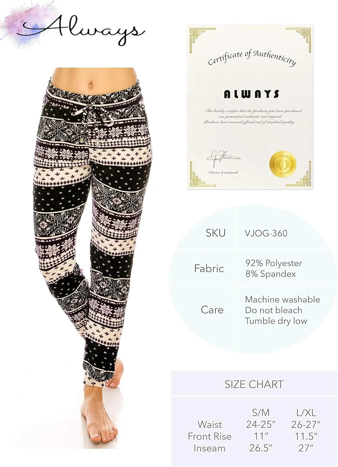 ALWAYS Women's Velvet Velour Joggers - Basic Premium Soft Stretch Warm Winter Sweatpants