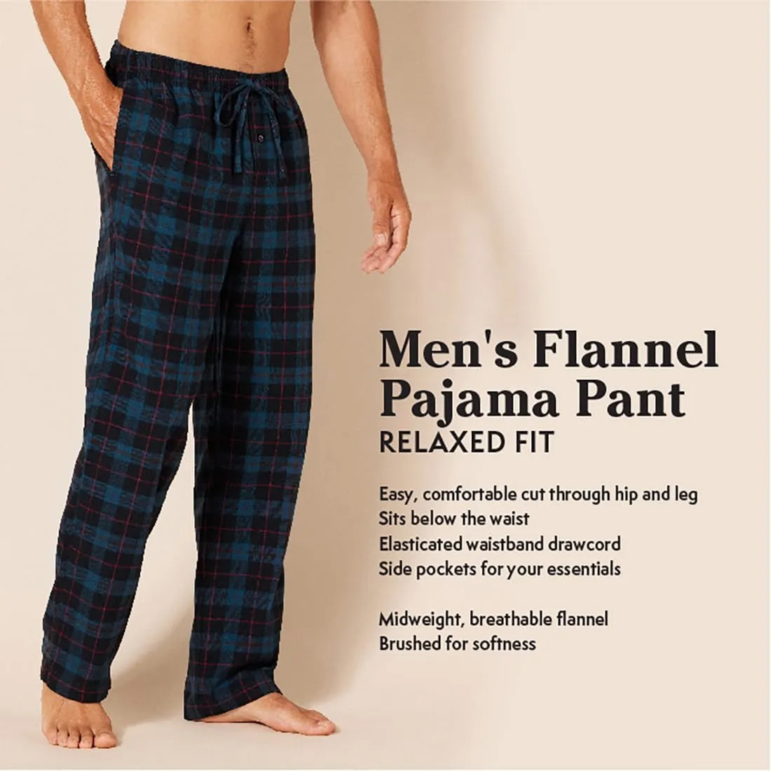Amazon Essentials Men's Flannel Pajama Pant - Discontinued Colors