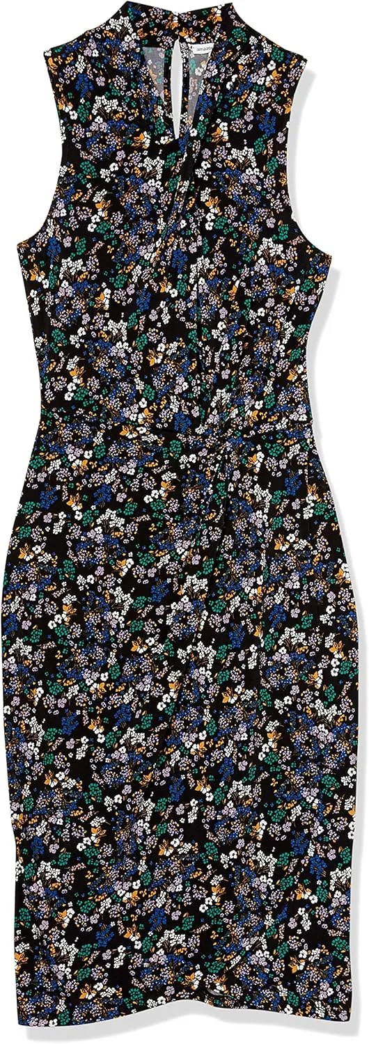 Amazon Essentials Women's Sleeveless Crossover Twist Neck Faux Wrap Dress
