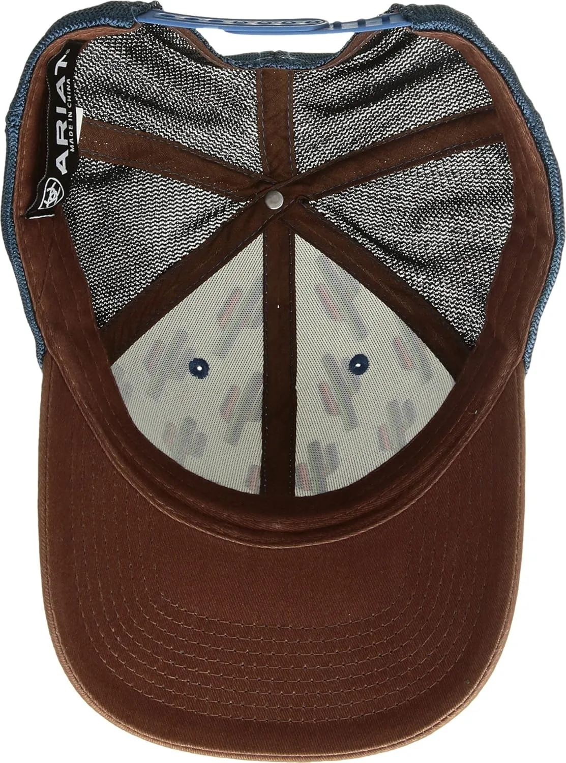 ARIAT Women's Cactus Design Cap with Faux Leather Patch and Mesh Back