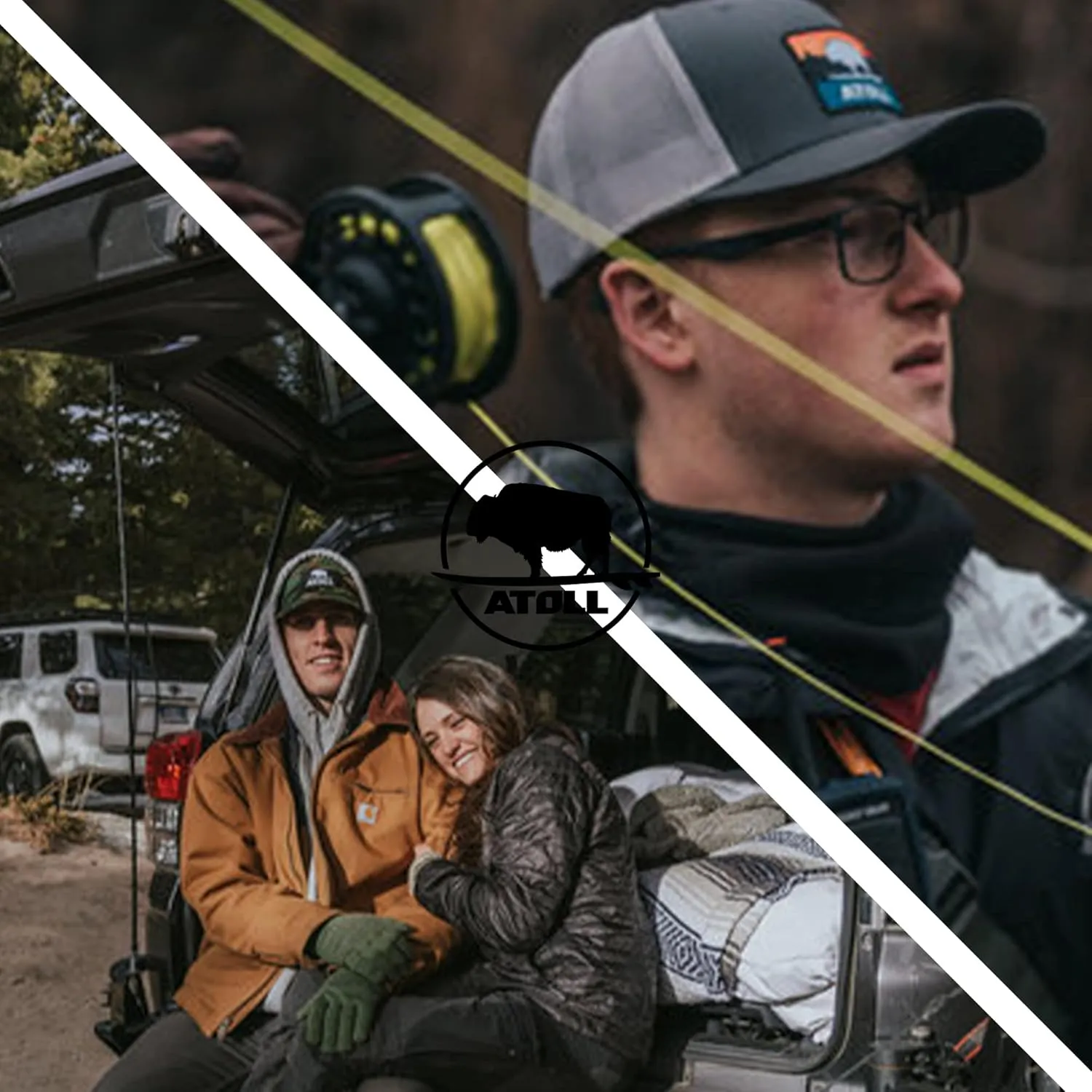 Atoll Trucker Hats - 7 Hole Snapback Closure Baseball Caps, Adjustable Strap, Breathable - One Size Fits Men Women