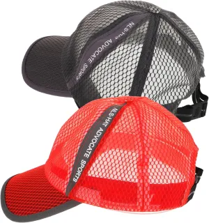 Beaupretty 2pcs Breathable Baseball Cap for Men Sun Hat with Brim Mesh Panels for Maximum Airflow Sports Hat Deep for Outdoor Activities