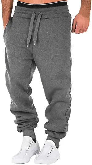 Big and Tall Men Cargo Jogger Sweat Pants Elastic Bottom Baggy Casual Athletic Track Pants Classic Fit Multi Pockets