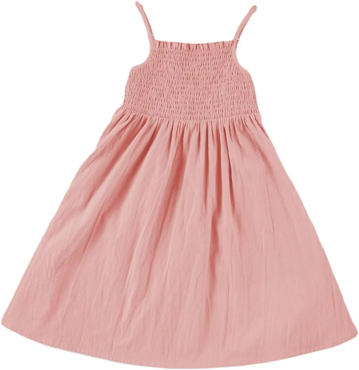 blibean Tween Girls Cotton Sundresses Adjustable Strap Dresses Size 4-15 Years
