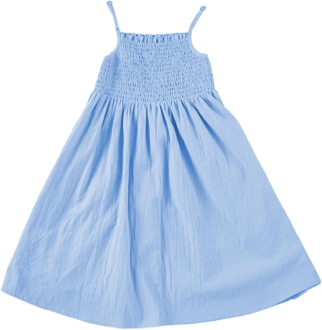 blibean Tween Girls Cotton Sundresses Adjustable Strap Dresses Size 4-15 Years