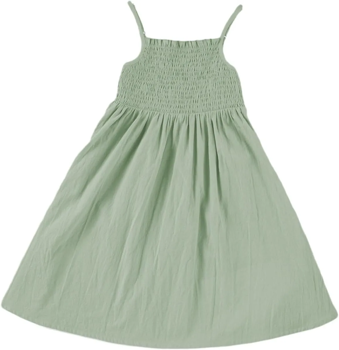 blibean Tween Girls Cotton Sundresses Adjustable Strap Dresses Size 4-15 Years