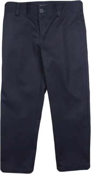 Boys Brushed Cotton Flat Front Adjustable Waist Pants