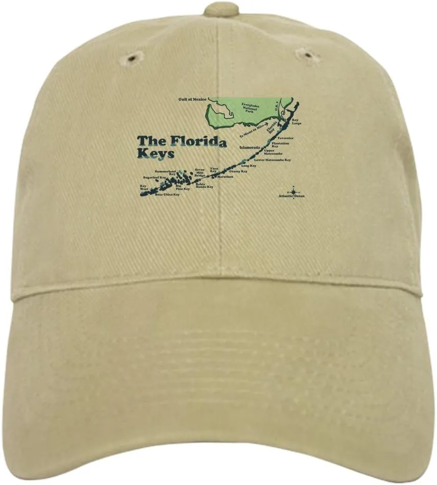 CafePress Pensacola Beach Sign, Florida Cap Adjustable Baseball Cap