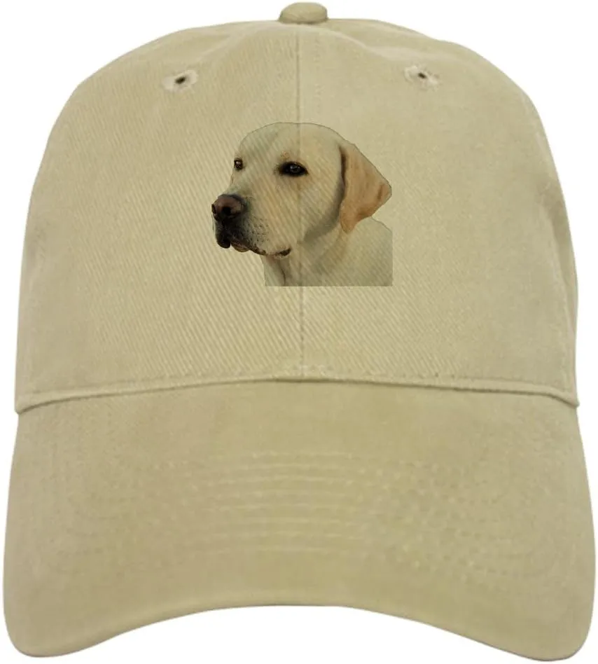 CafePress Yellow Lab Head Cap Adjustable Baseball Cap