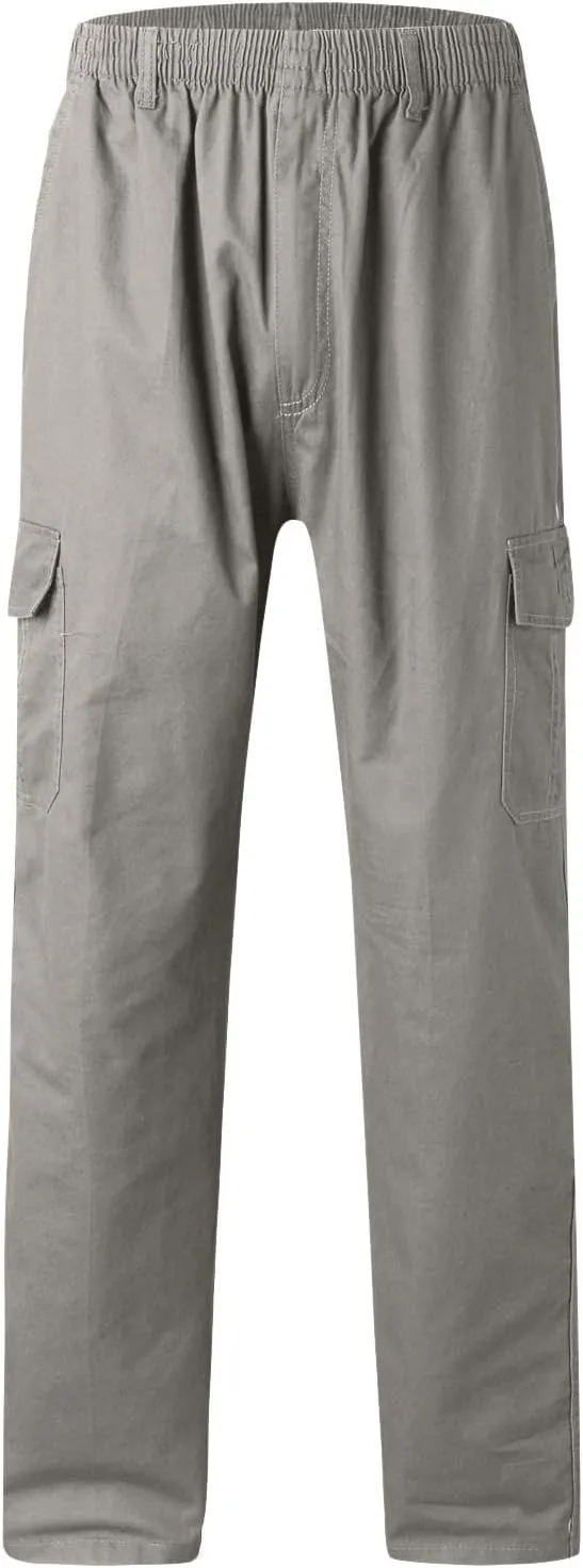 Cargo Pants for Men Big and Tall, Classic Fit Multi Pockets Cargo Track Pants Men Loose Fit Men's Lightweight Ripstop