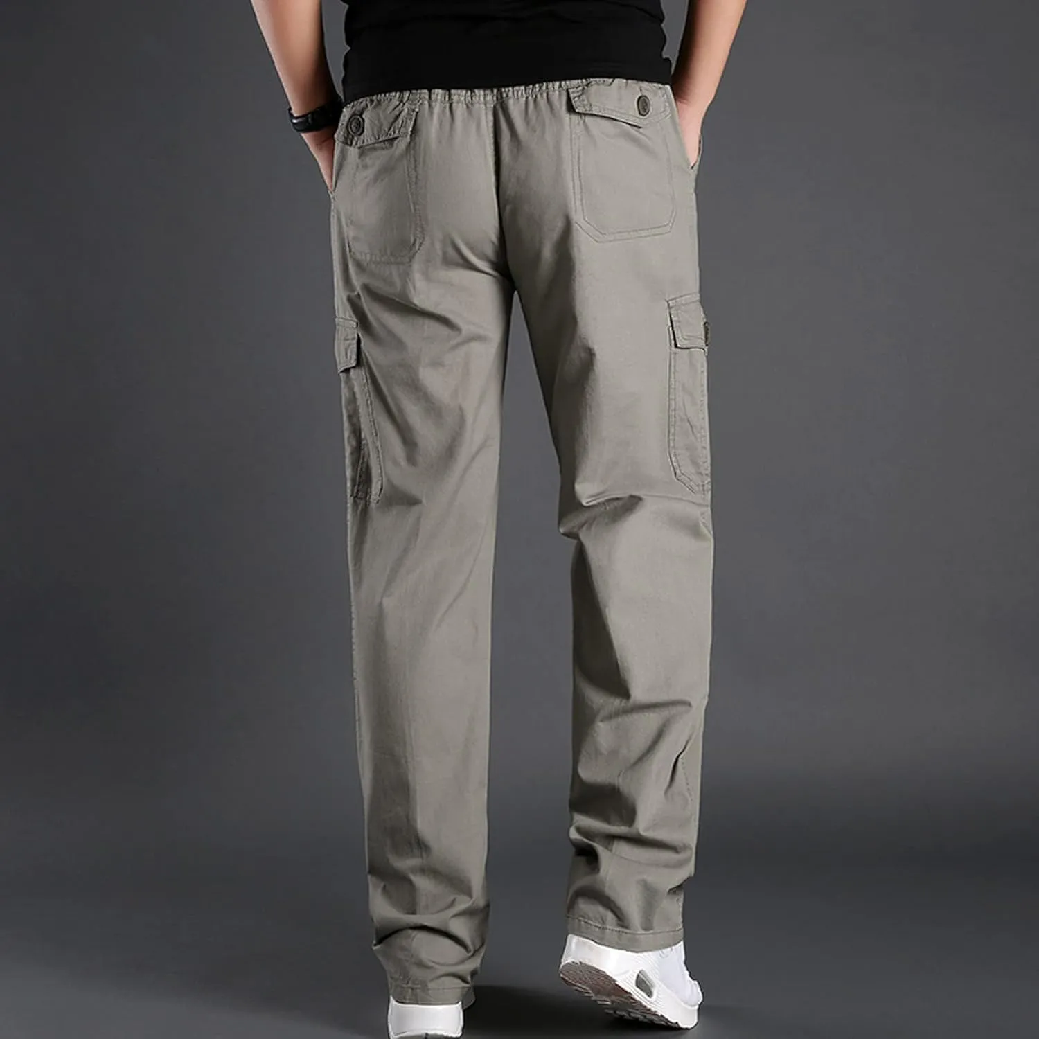 Cargo Pants for Men Big and Tall, Classic Fit Multi Pockets Cargo Track Pants Men Loose Fit Men's Lightweight Ripstop