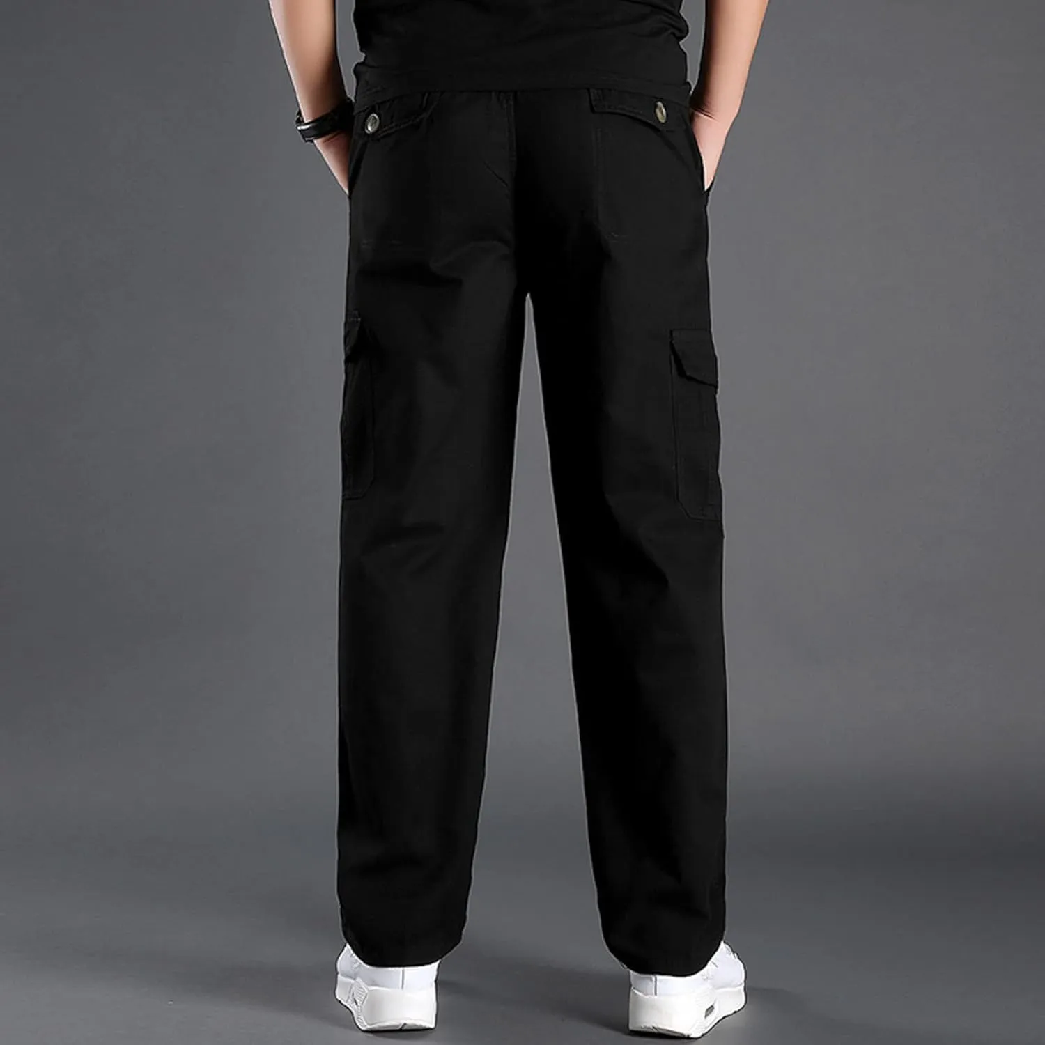 Cargo Pants for Men Big and Tall, Classic Fit Multi Pockets Cargo Track Pants Men Loose Fit Men's Lightweight Ripstop