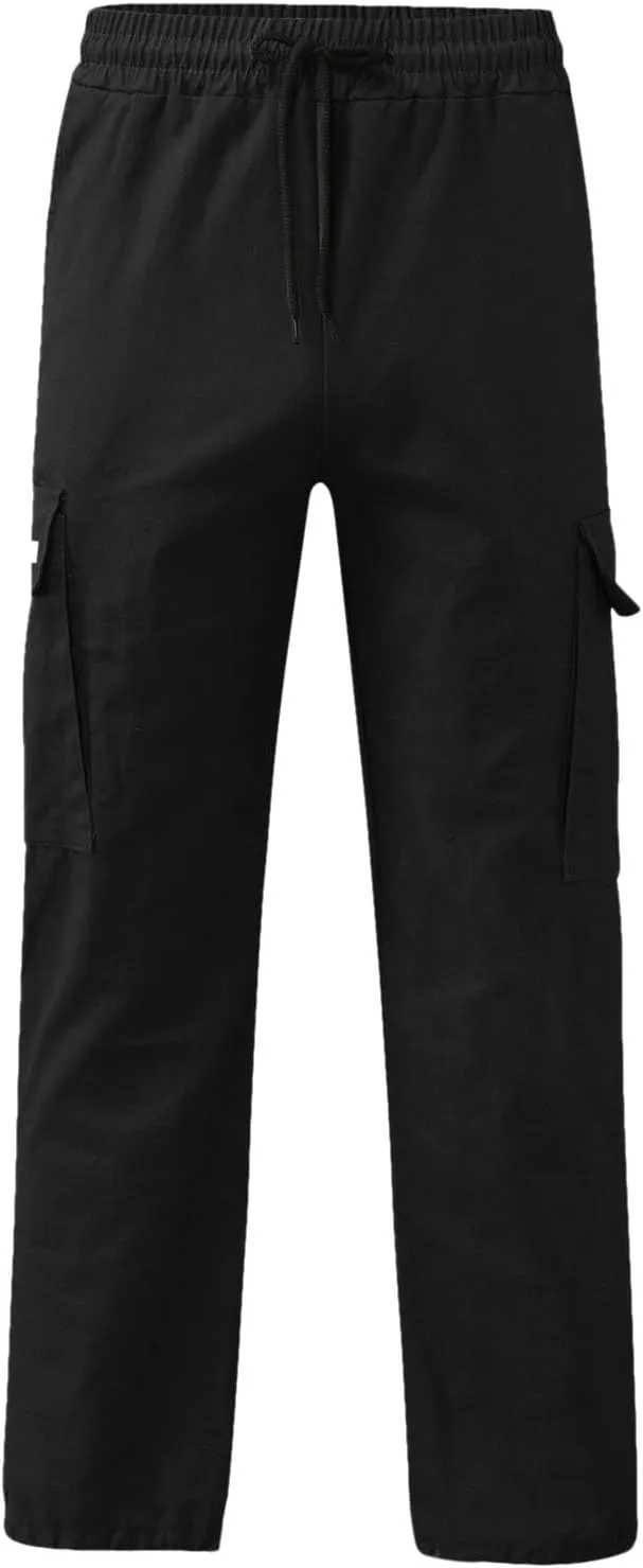 Cargo Pants for Men Drawstring Athletic Joggers Classic Fit Lounge Trousers Summer Lightweight Streetwear Pant