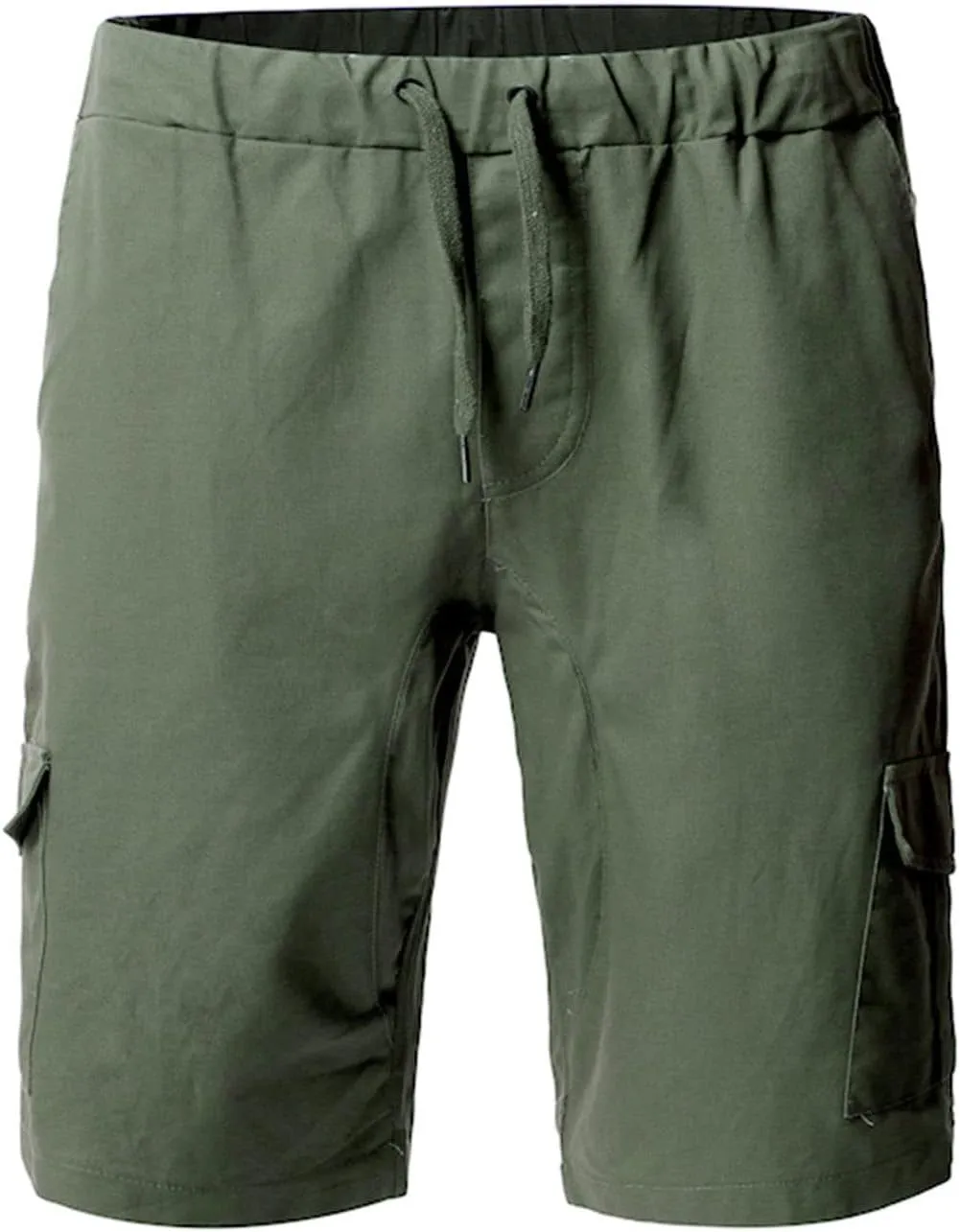 Cargo Shorts for Men 9" Outdoor Hiking Travel Shorts Drawstring Waist Camping Work Shorts with Multiple Pockets