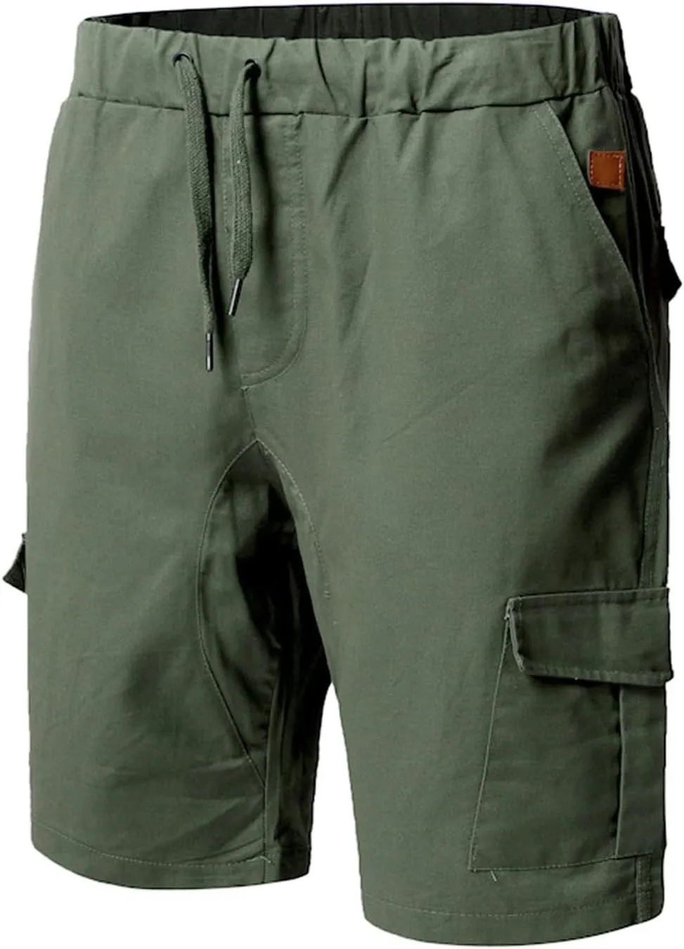 Cargo Shorts for Men 9" Outdoor Hiking Travel Shorts Drawstring Waist Camping Work Shorts with Multiple Pockets