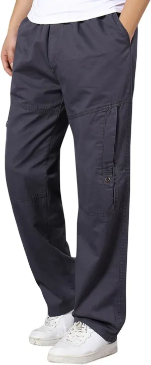 Cargo Sweatpants for Men Big and Tall for Men Casual Heavyweight Sweatpants Classic Fit Pockets Cargo Work Pants Wild