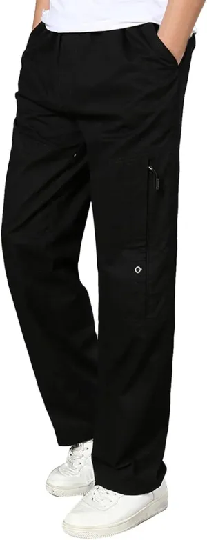 Cargo Sweatpants for Men Big and Tall for Men Casual Heavyweight Sweatpants Classic Fit Pockets Cargo Work Pants Wild