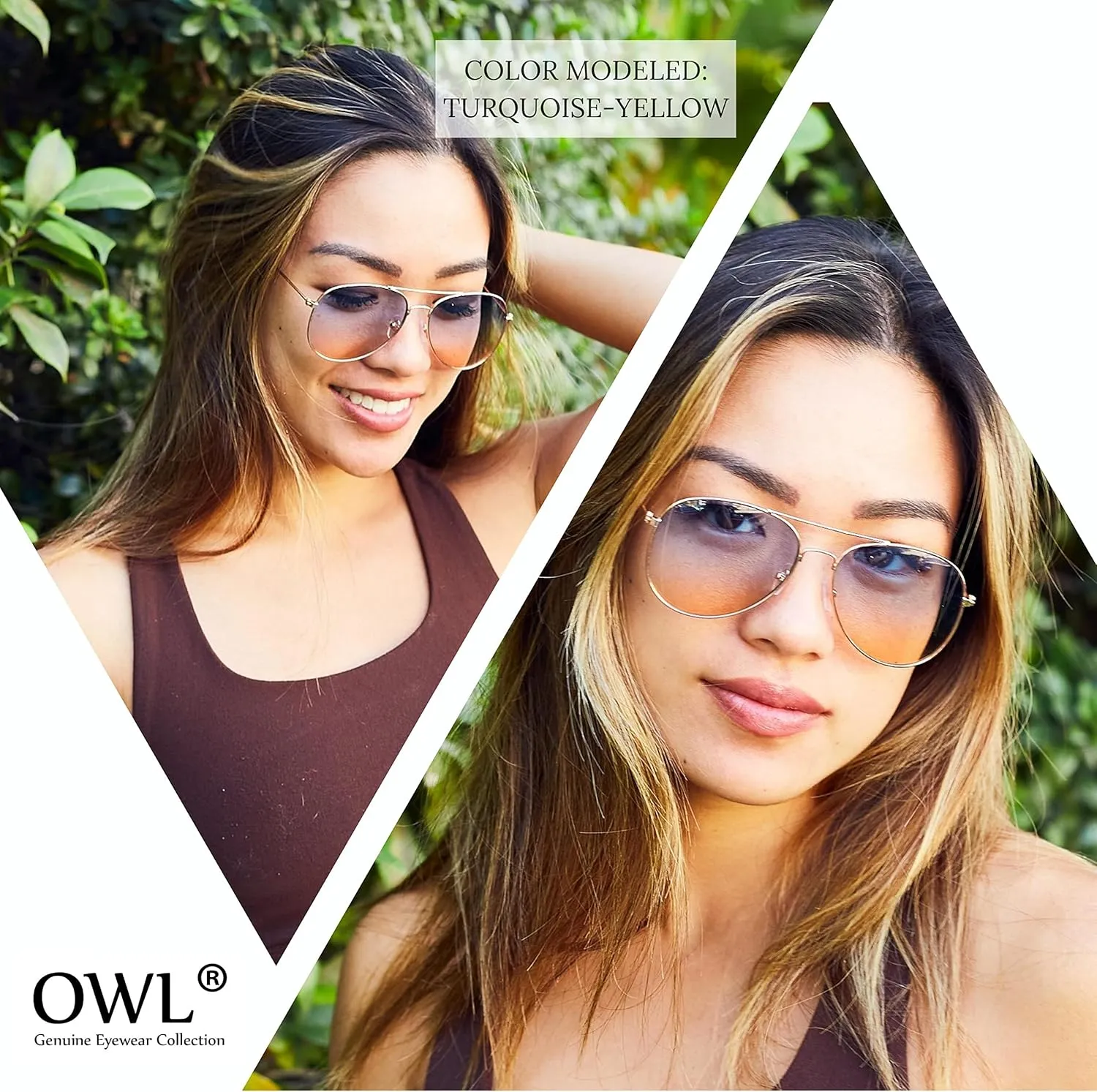 Classic Aviator Style Sunglasses Metal Frame Colored Lens UV 400 Unisex