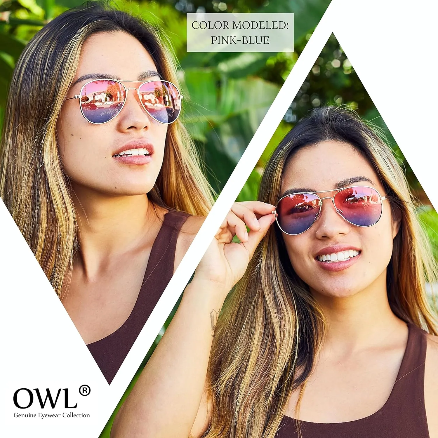 Classic Aviator Style Sunglasses Metal Frame Colored Lens UV 400 Unisex