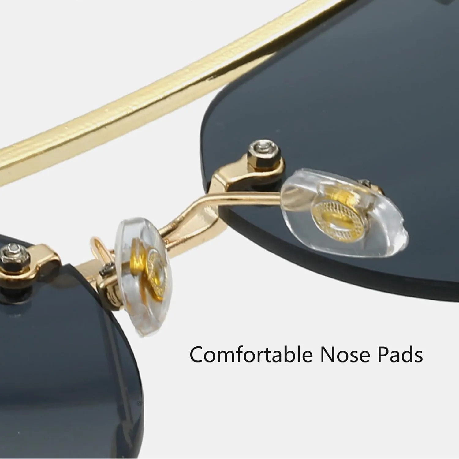 Classic Aviator Sunglasses for Women Men, Frameless Leopard Head Design, Polarized Lens UV Blocking