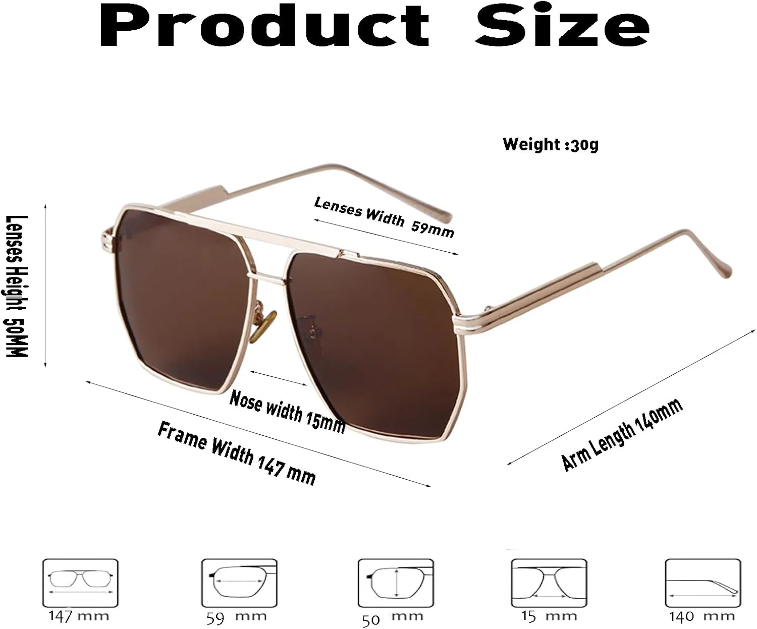 Classic Aviator Sunglasses Retro Aviator Sunglasses for Women Men UV Blocking