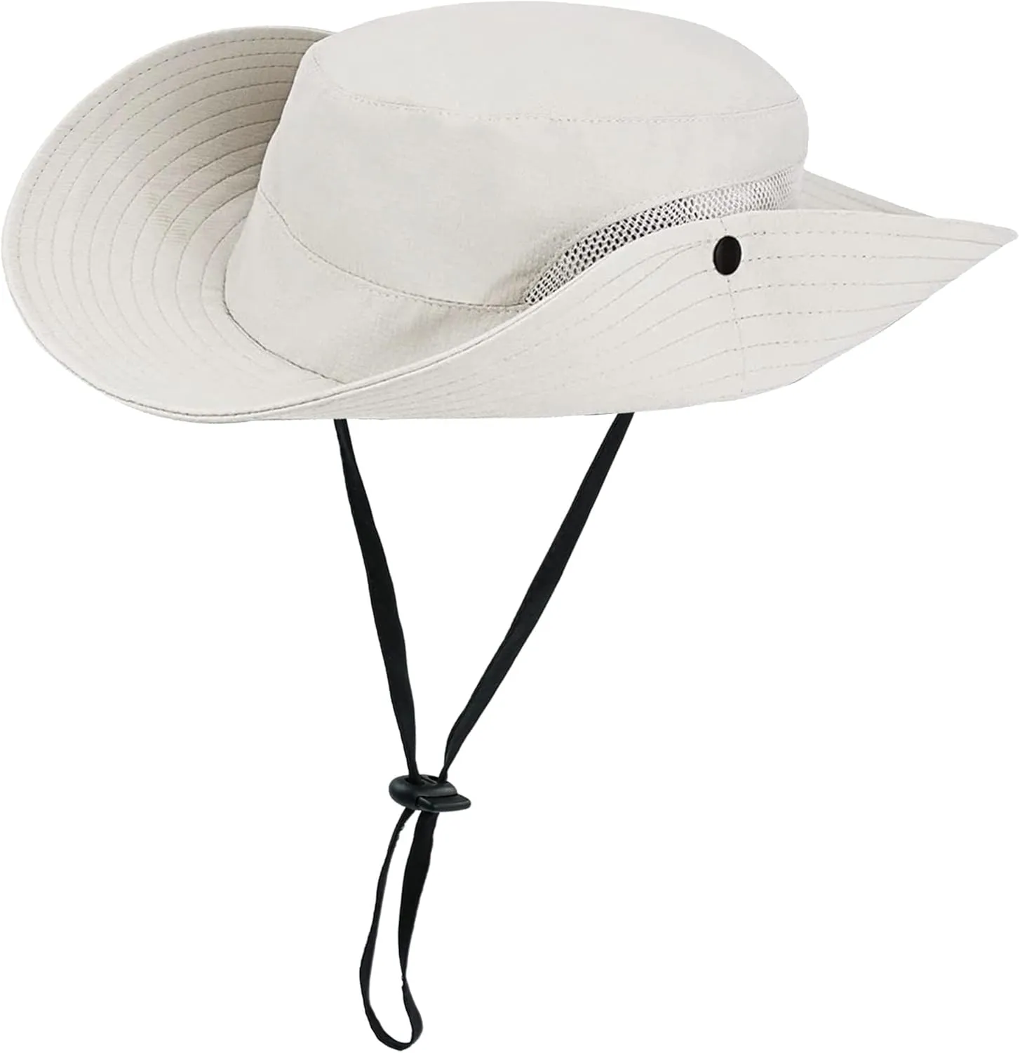 Classic Ponytail Sun Hat for Women,Mesh Bun Ponytail-Hole Bucket Hat UV Protection Wide-Brim Summer Hat Outdoor
