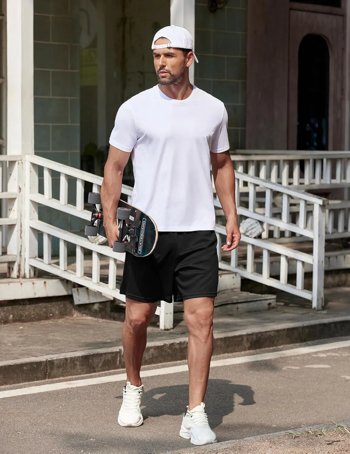 COOFANDY Men's 2 Pack Gym Workout Shorts 5 Inch Mesh Athletic Shorts Quick Dry Running Shorts with Pockets