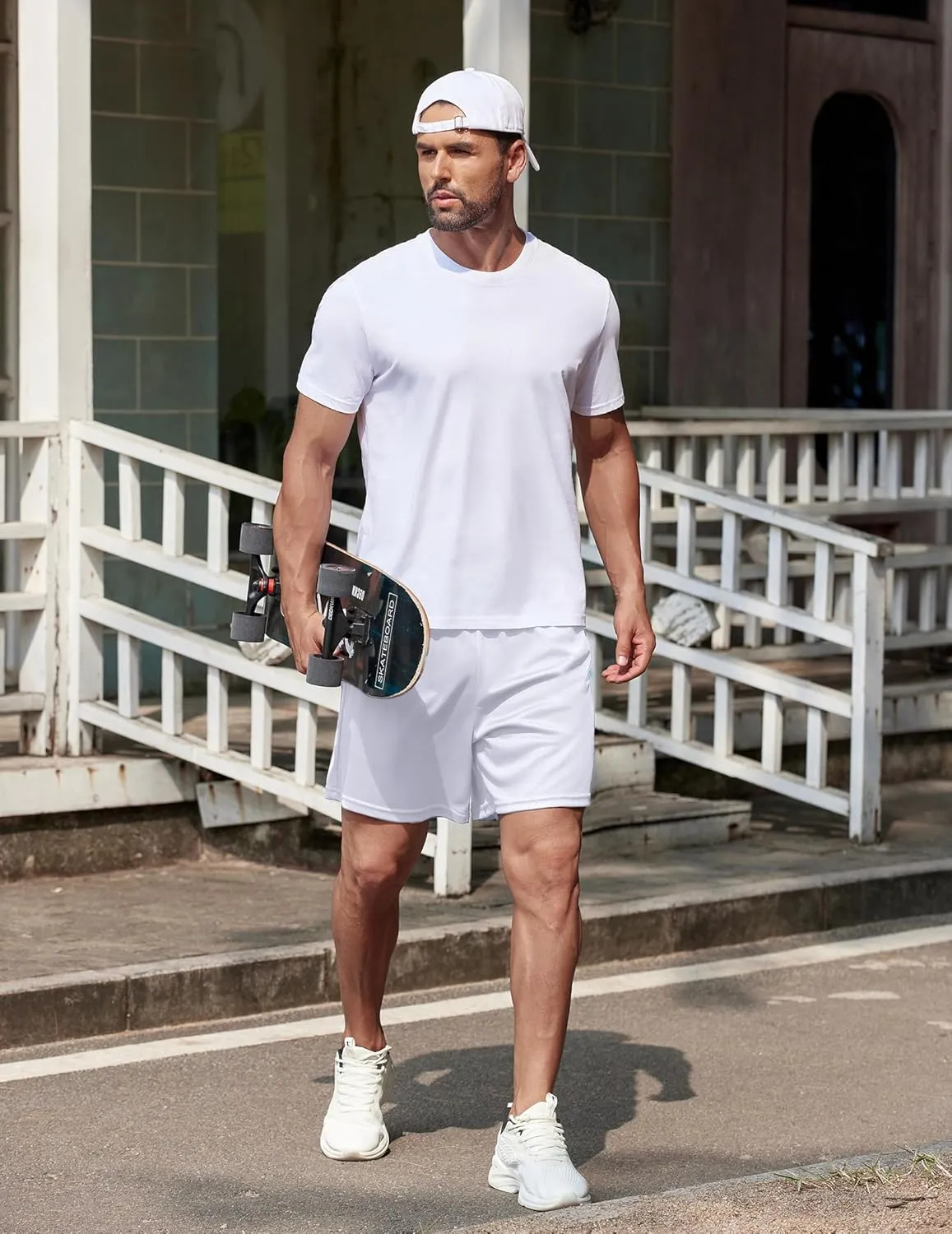 COOFANDY Men's 2 Pack Gym Workout Shorts 5 Inch Mesh Athletic Shorts Quick Dry Running Shorts with Pockets