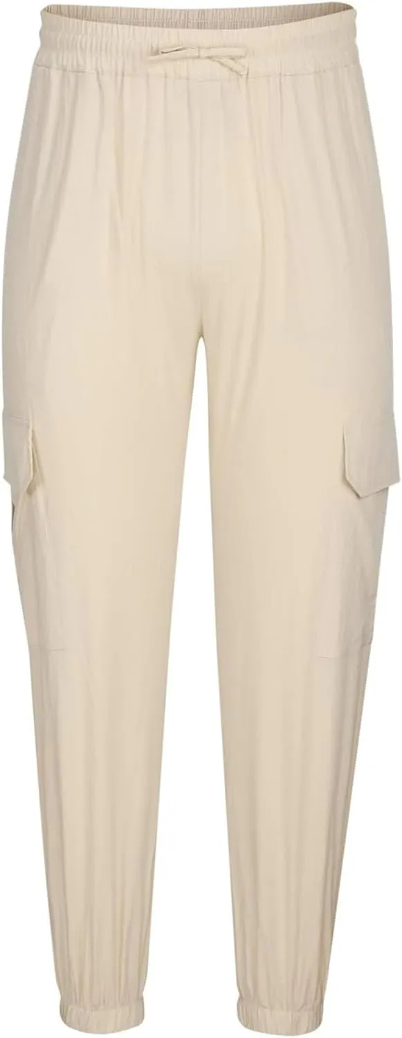 Cotton Linen Cargo Joggers for Men Loose Fit Workout Running Trousers Elastic Waist Drawstring Yoga Beach Sweatpants