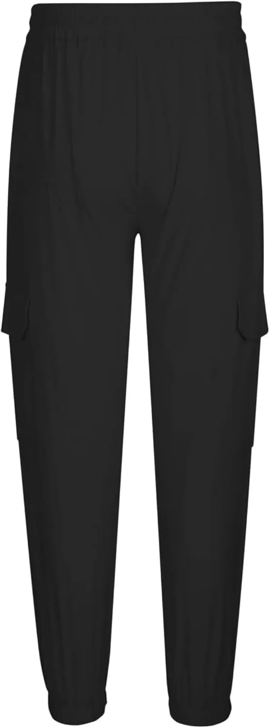Cotton Linen Cargo Joggers for Men Loose Fit Workout Running Trousers Elastic Waist Drawstring Yoga Beach Sweatpants
