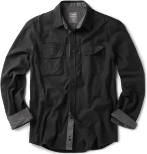 CQR Men's All Cotton Flannel Shirt, Long Sleeve Casual Button Down Plaid Shirt, Brushed Soft Outdoor Tactical Work Shirts
