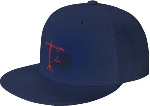 Crane Operator Tower Crane Trucker Hat for Men Snapback Hats Baseball Cap Flat Brim Hats