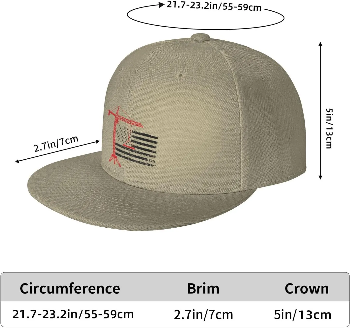 Crane Operator Tower Crane Trucker Hat for Men Snapback Hats Baseball Cap Flat Brim Hats