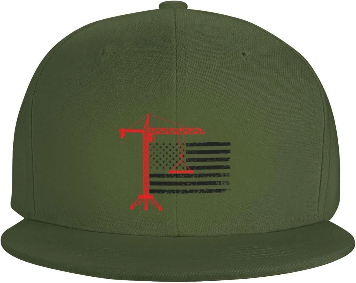 Crane Operator Tower Crane Trucker Hat for Men Snapback Hats Baseball Cap Flat Brim Hats