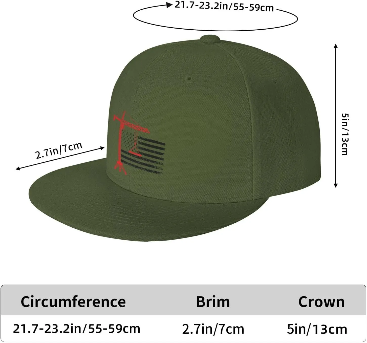 Crane Operator Tower Crane Trucker Hat for Men Snapback Hats Baseball Cap Flat Brim Hats