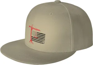 Crane Operator Tower Crane Trucker Hat for Men Snapback Hats Baseball Cap Flat Brim Hats