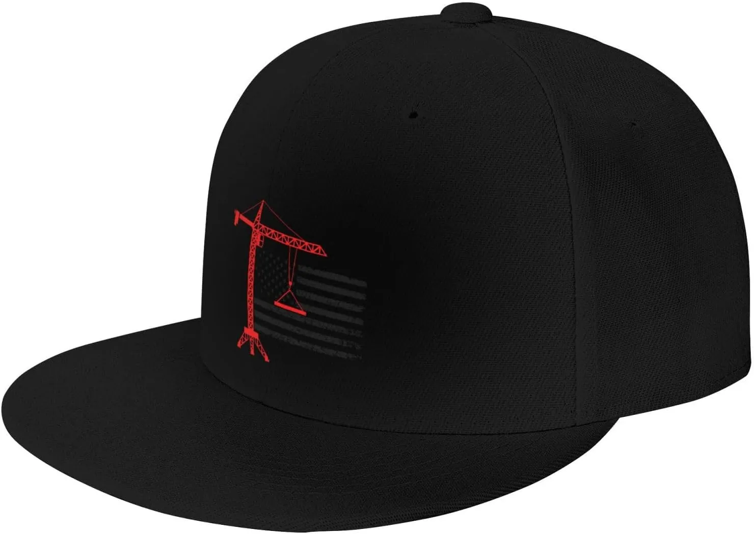 Crane Operator Tower Crane Trucker Hat for Men Snapback Hats Baseball Cap Flat Brim Hats
