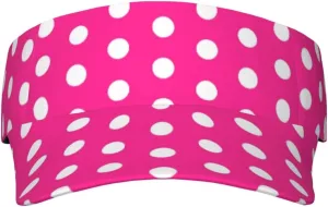Cute Polka Dot Pattern Flat Sport Visor Sun Sports Visor Hat Visor Adjustable Cap for Women Men Adults