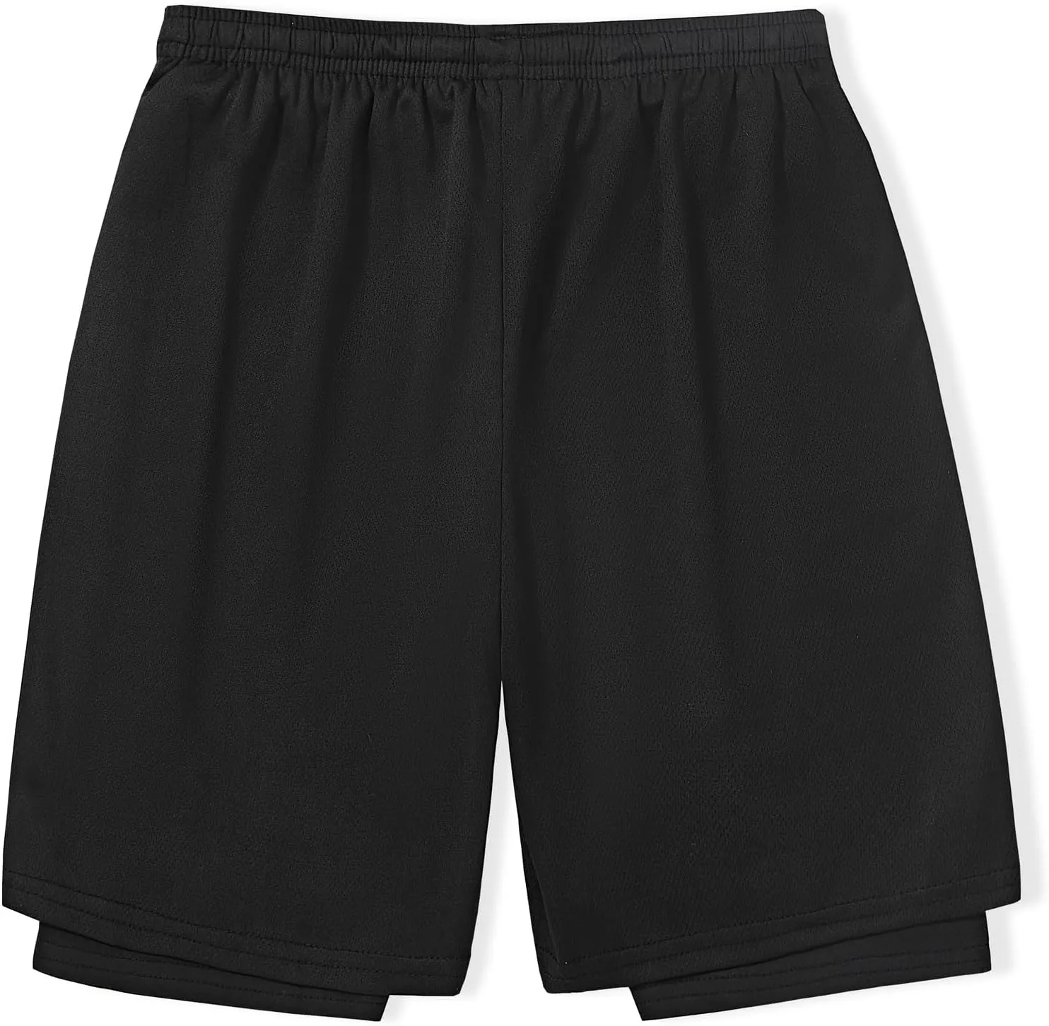 DaniChins Boys 2 in 1 Athletic Active Shorts Sports Running Quick Dry Breathable Compression Shorts