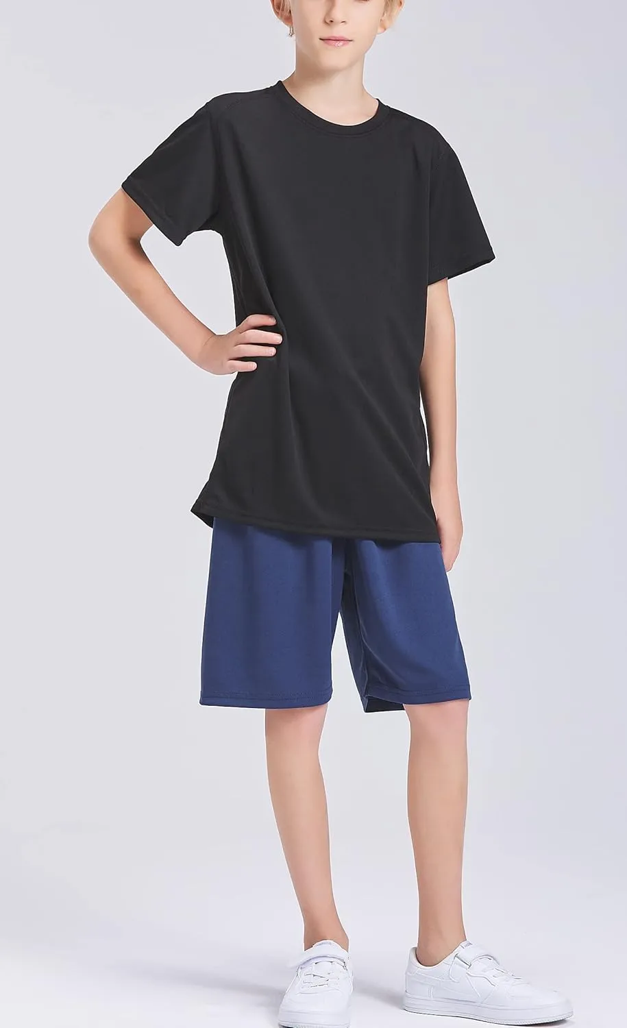 DaniChins Boys Loose Athletic Moisture Wicking Shorts Performance Mesh Shorts