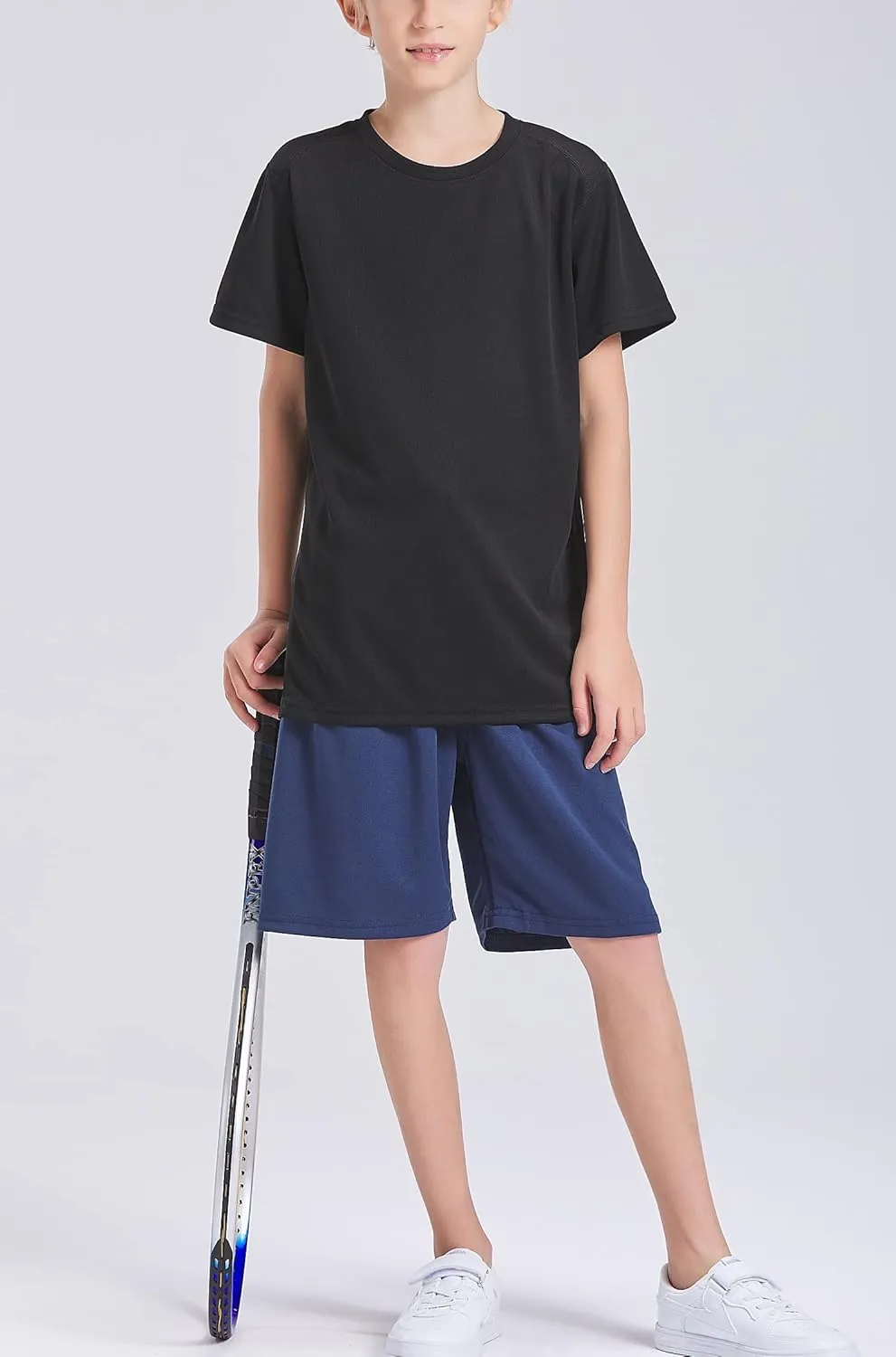 DaniChins Boys Loose Athletic Moisture Wicking Shorts Performance Mesh Shorts