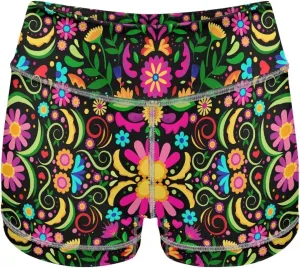 Dreaweet High Waist Biker Shorts for Women with Pockets 10" Soft Stretch Yoga Athletic Running Workout Shorts
