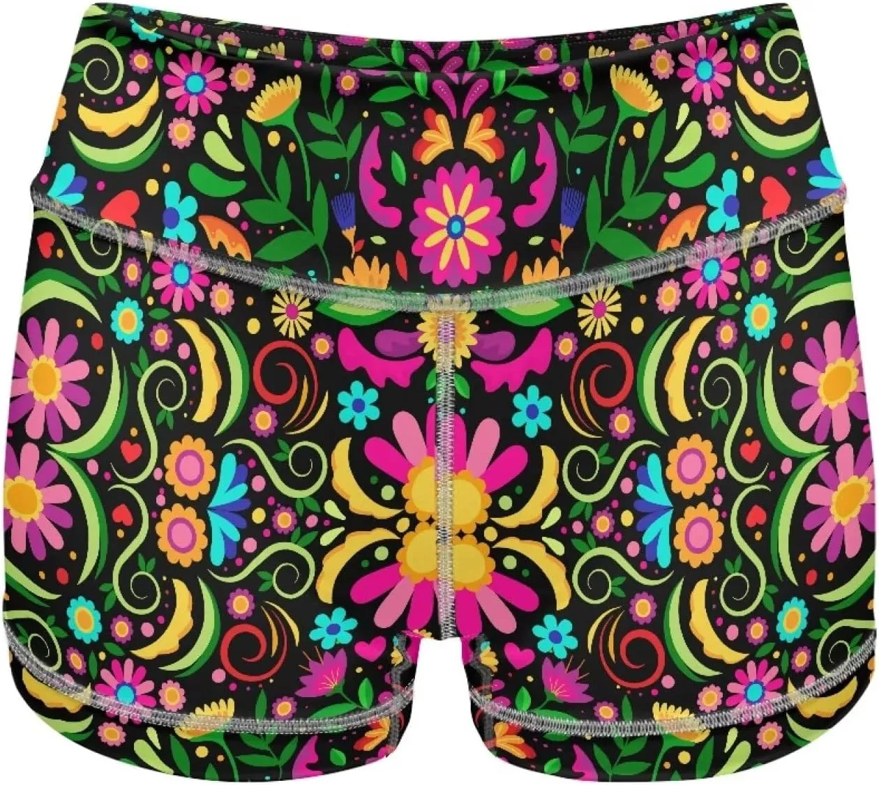 Dreaweet High Waist Biker Shorts for Women with Pockets 10" Soft Stretch Yoga Athletic Running Workout Shorts