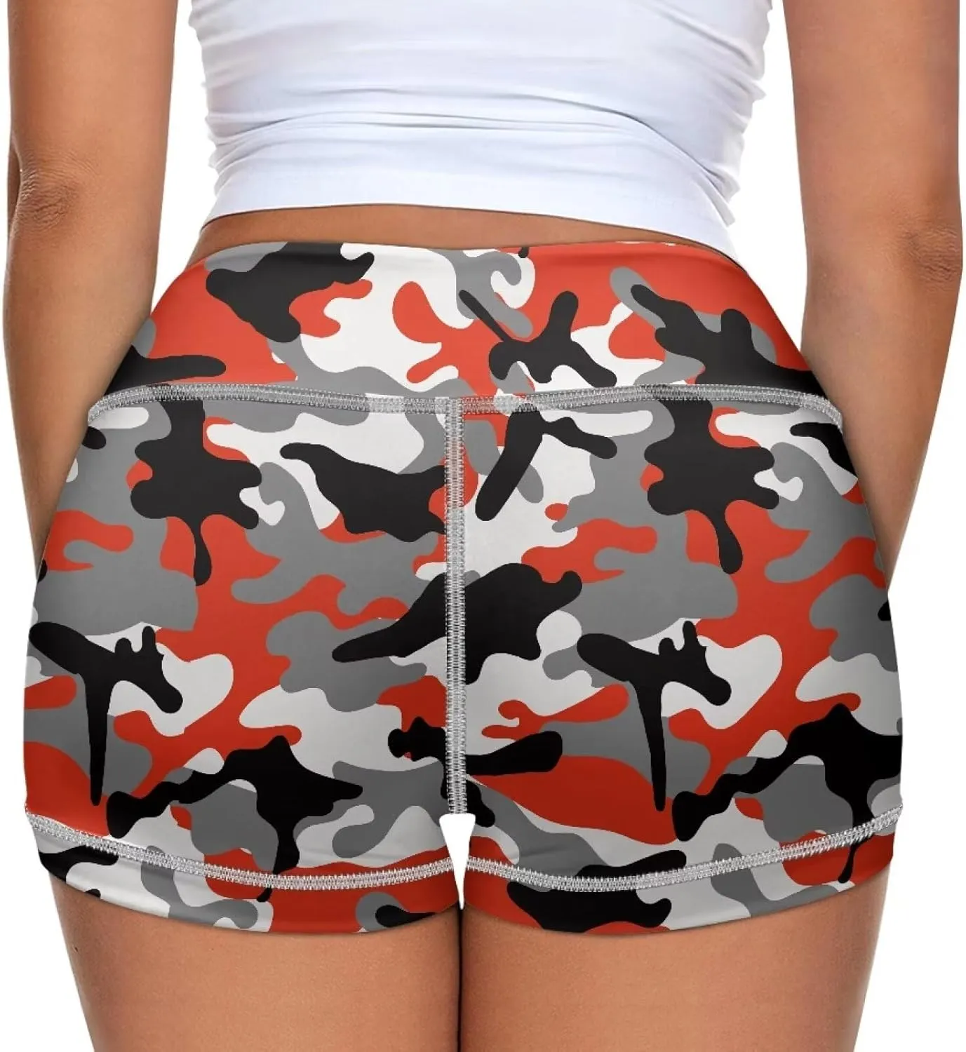 Dreaweet High Waist Biker Shorts for Women with Pockets 10" Soft Stretch Yoga Athletic Running Workout Shorts