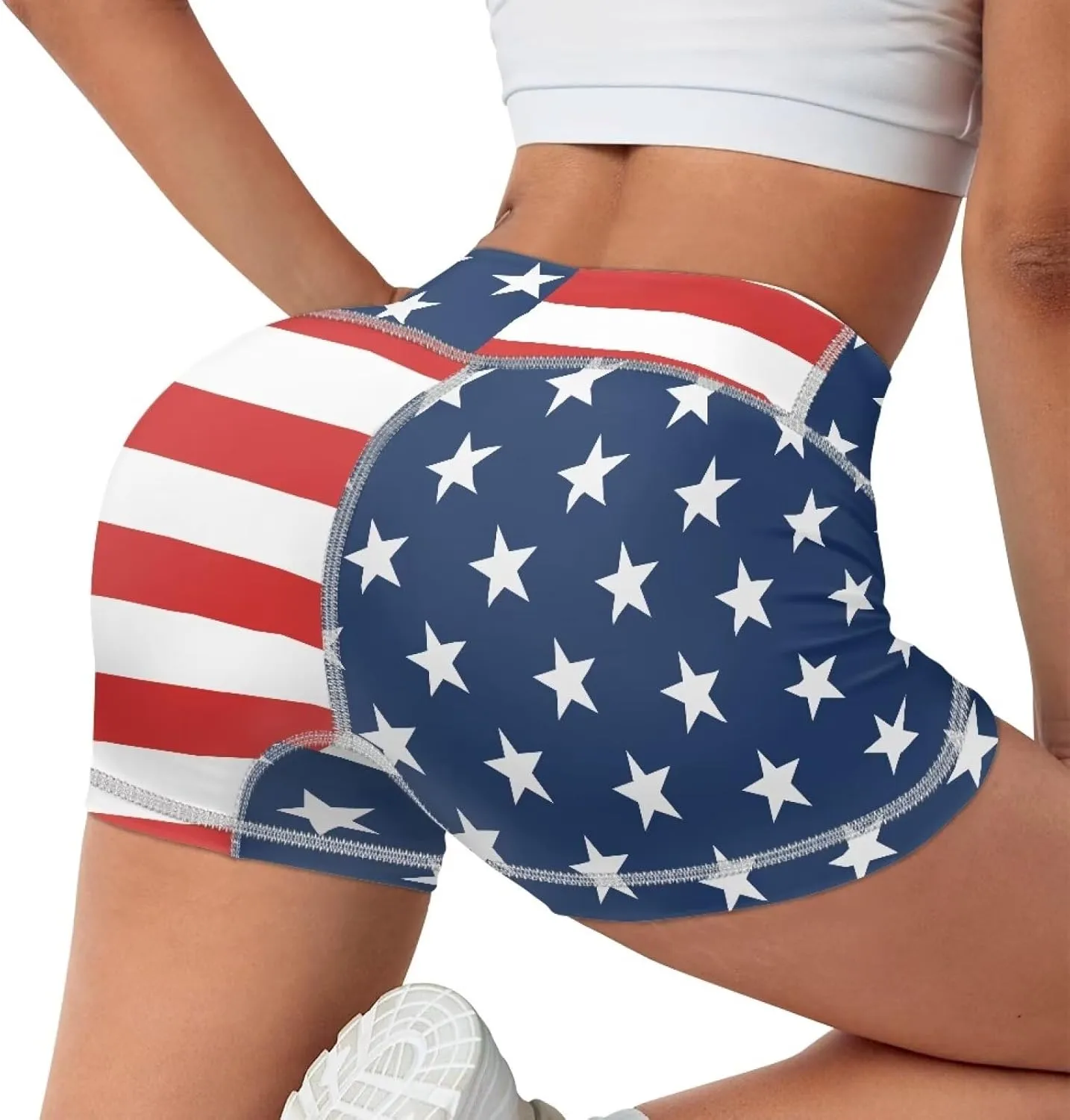 Dreaweet High Waist Biker Shorts for Women with Pockets 10" Soft Stretch Yoga Athletic Running Workout Shorts
