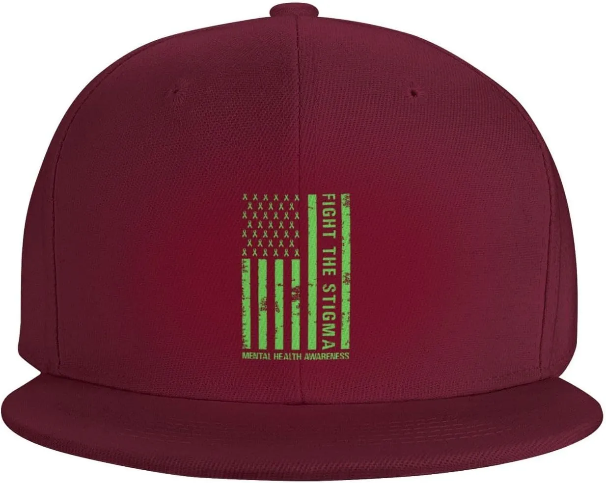 End The Stigma Mental Health Awareness American Flag Trucker Hat for Men Snapback Hats Baseball Cap Flat Brim Hats