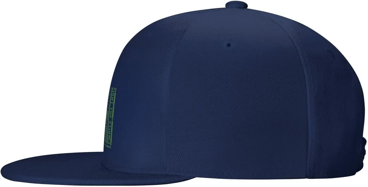 End The Stigma Mental Health Awareness American Flag Trucker Hat for Men Snapback Hats Baseball Cap Flat Brim Hats