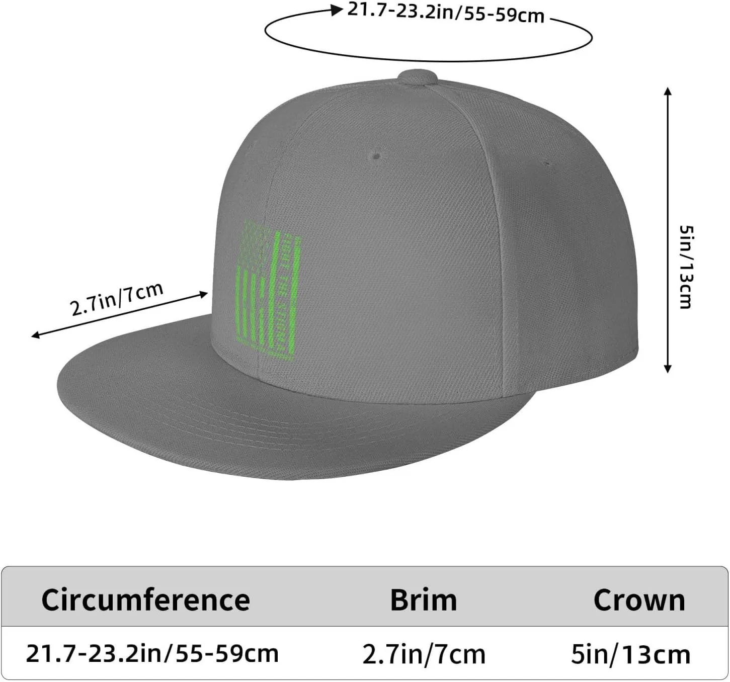 End The Stigma Mental Health Awareness American Flag Trucker Hat for Men Snapback Hats Baseball Cap Flat Brim Hats